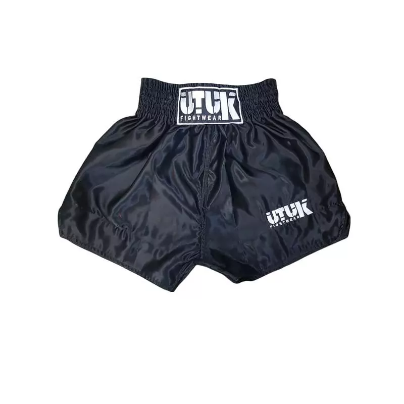 Utuk muay thai shorts (schwarz/weiß)