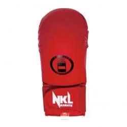 NKL Karate-Handschuhe rot (ohne Daumen)