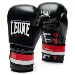 Leone Muay thai Handschuhe Rückkampf (schwarz)
