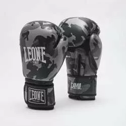 Guantes kick boxing Leone GN324 (camo gris)