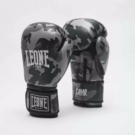 Leone Kickboxhandschuhe GN324 (camo grey)1
