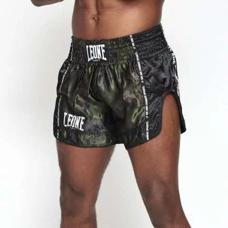 Leone muay thai shorts AB961 (camo grün)