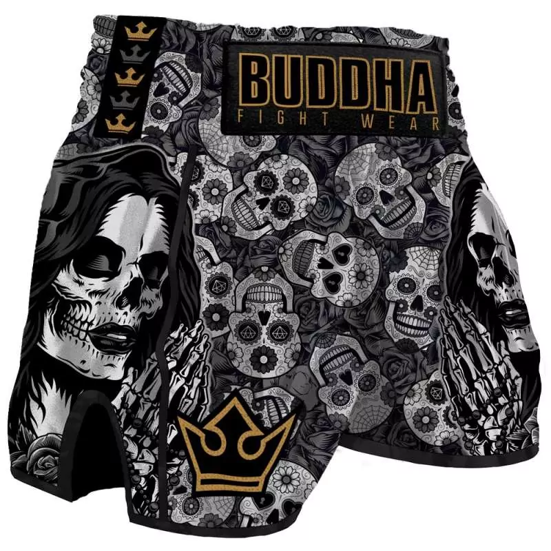 Buddha muay thai shorts mexikanisch (schwarz)