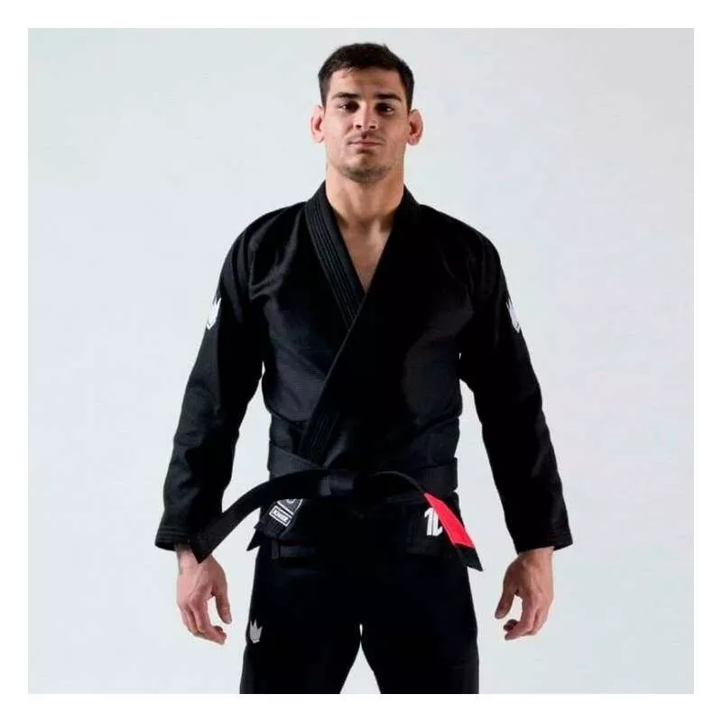 Kingz BJJ gi die ein + weißer Gürtel (schwarz)