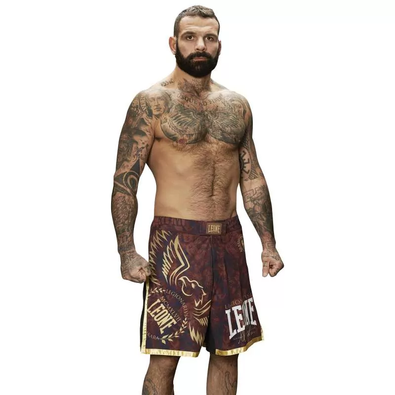 Leone MMA Shorts AB790 Legionarius (weinrot)