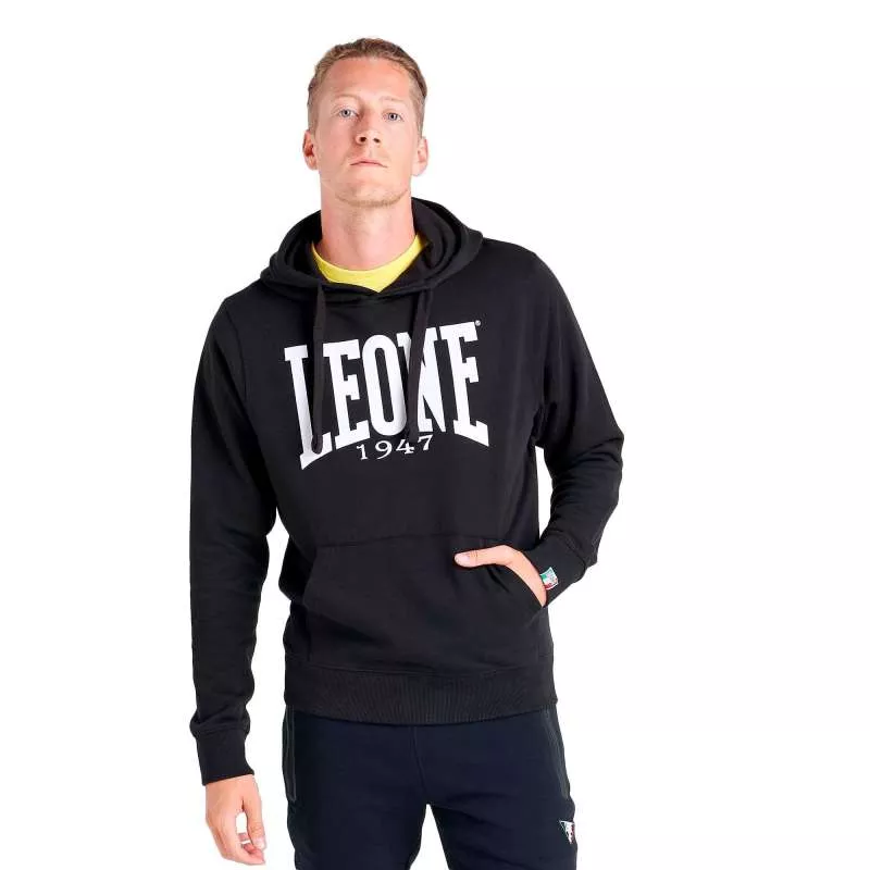 Sudadera basic big logo Leone (negra)