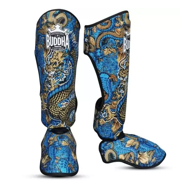 Buddha Kickboxen Dragon Schienbeinschoner blau