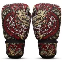 Buddha Kick Boxhandschuhe Fantasy Drache (rot) 2
