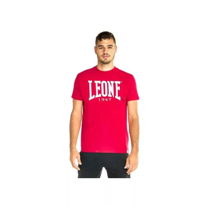 Leone Basic T-Shirt mit kurzen Ärmeln (burgunderrot)
