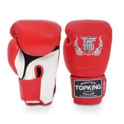TopKing Muay thai Handschuhe Super Air Double Ton (rot/weiß)