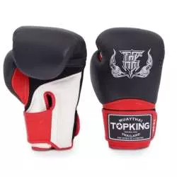 Top King Muay thai Handschuhe Super Air (schwarz/rot/weiß)