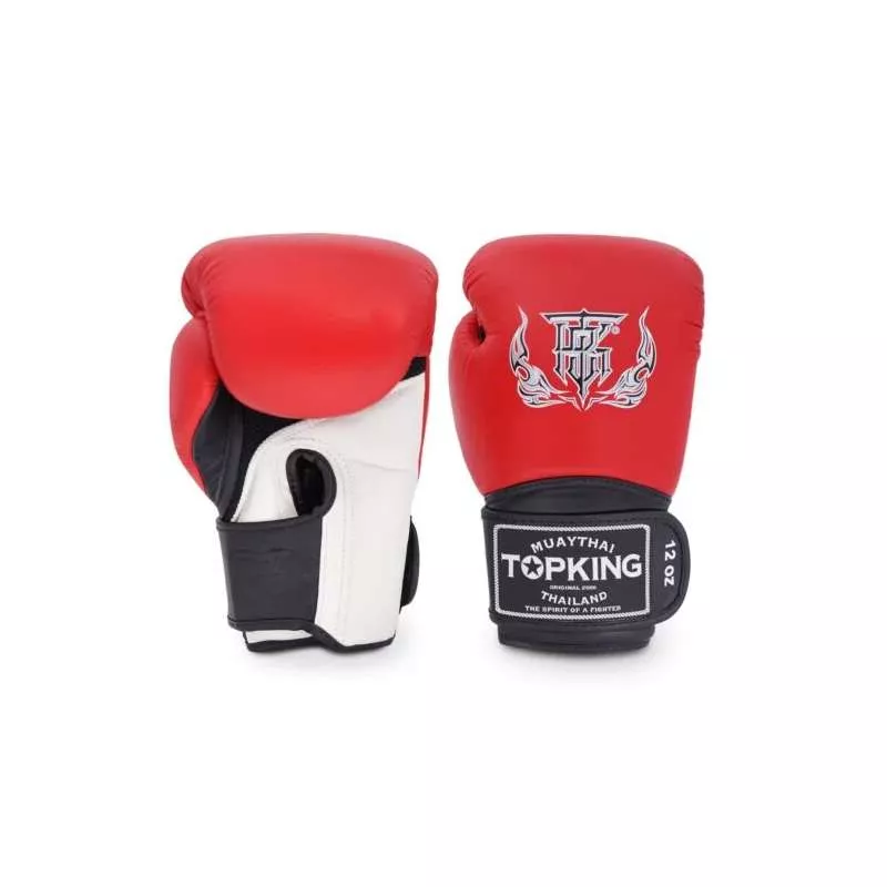 Guantes boxeo Top King super air (rojo/blanco/negro)