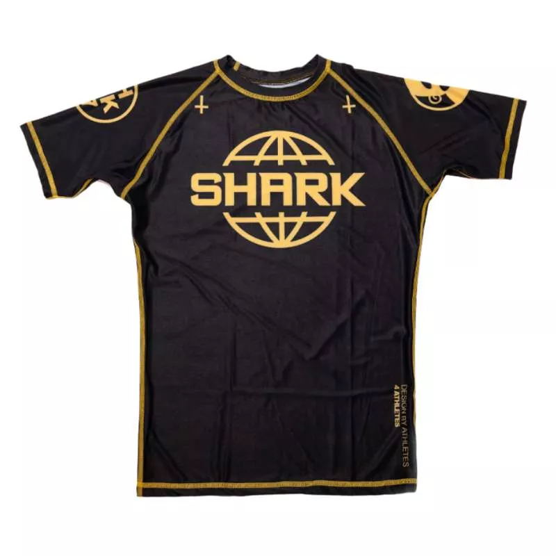 Rashguard MMA Shark Boxing SKB97 (negro/oro)