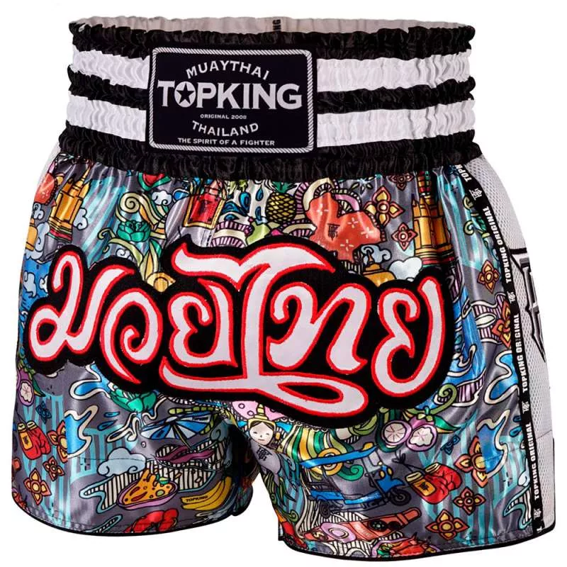 Top King Muay thai shorts 223 (weiß)