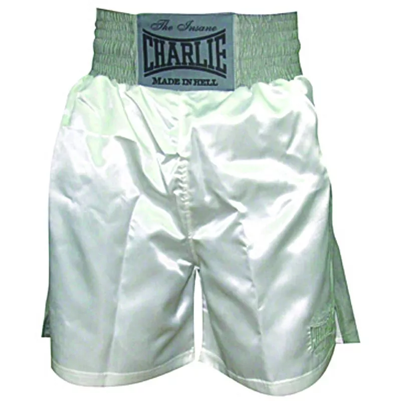 Pantalones de boxeo Charlie liso blanco