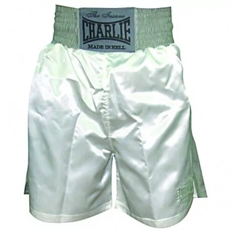 Pantalones de boxeo Charlie liso blanco